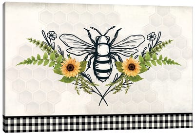 Bee Flower Canvas Art Print - Kimberly Allen