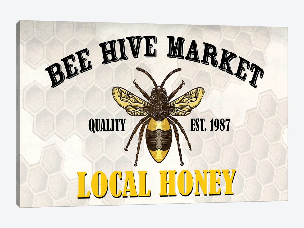 Bee Hive Market by Kimberly Allen 1-piece Canvas Art