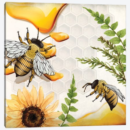 Bee Keep II Canvas Print #KAL1134} by Kimberly Allen Canvas Art Print