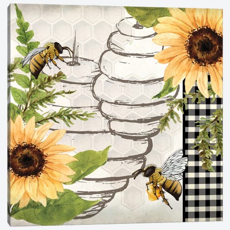 Bee Keep III Canvas Print #KAL1135} by Kimberly Allen Art Print