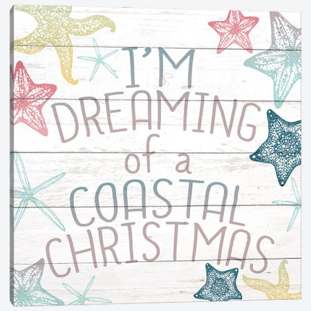 Coastal Christmas Canvas Print #KAL113} by Kimberly Allen Canvas Art