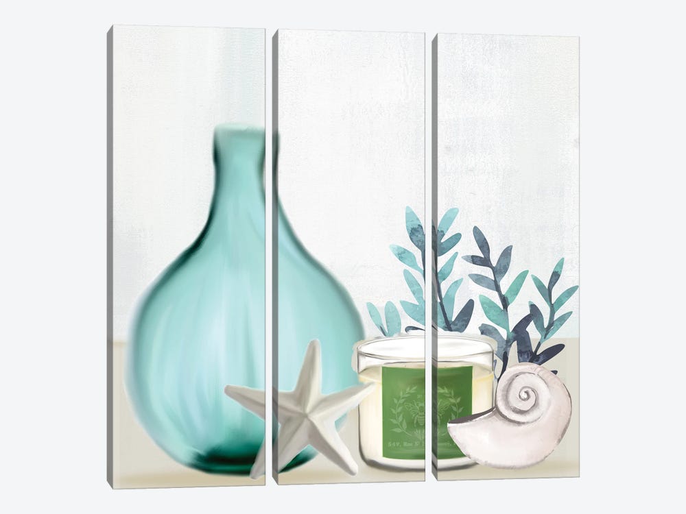 Escape Seaside I by Kimberly Allen 3-piece Canvas Print