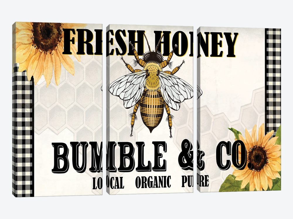 Fresh Honey by Kimberly Allen 3-piece Canvas Print