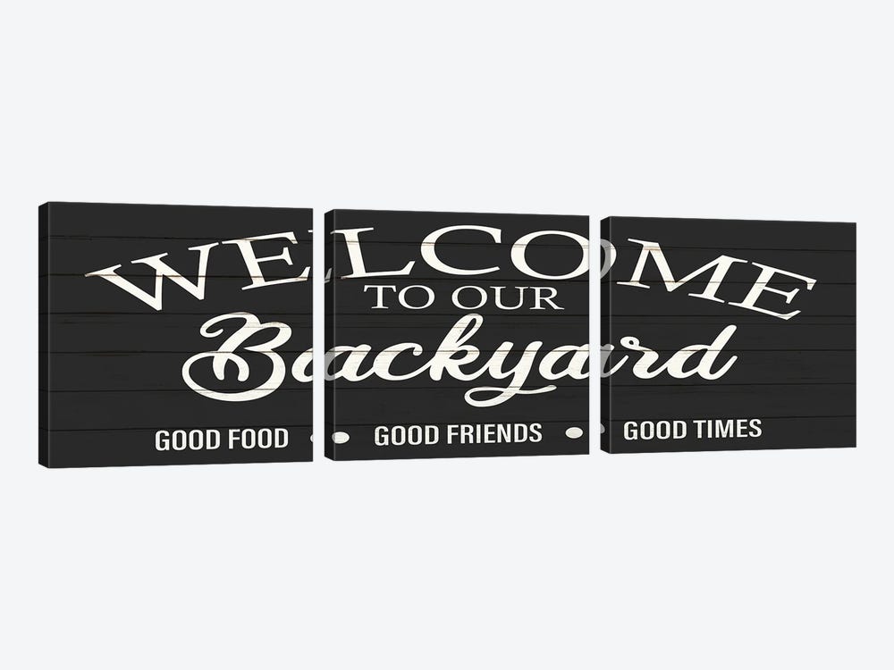Welcome Backyard by Kimberly Allen 3-piece Art Print