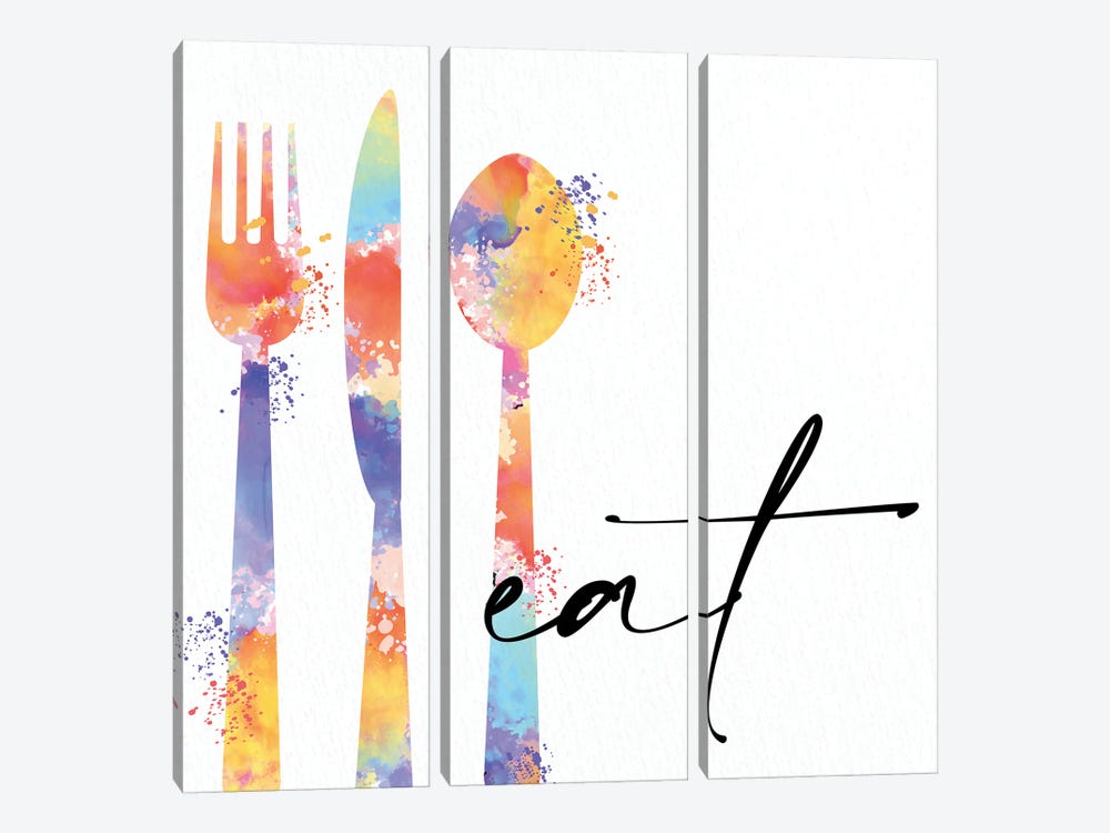 Eat I by Kimberly Allen 3-piece Canvas Artwork