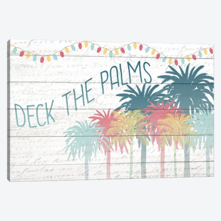 Deck The Palms Canvas Print #KAL118} by Kimberly Allen Canvas Artwork