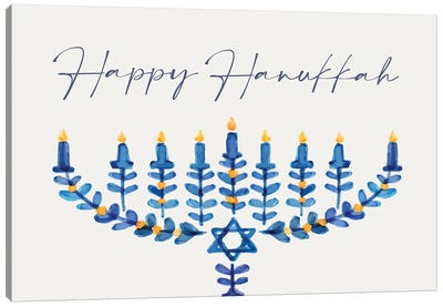 Happy Hanukkah Canvas Art Print