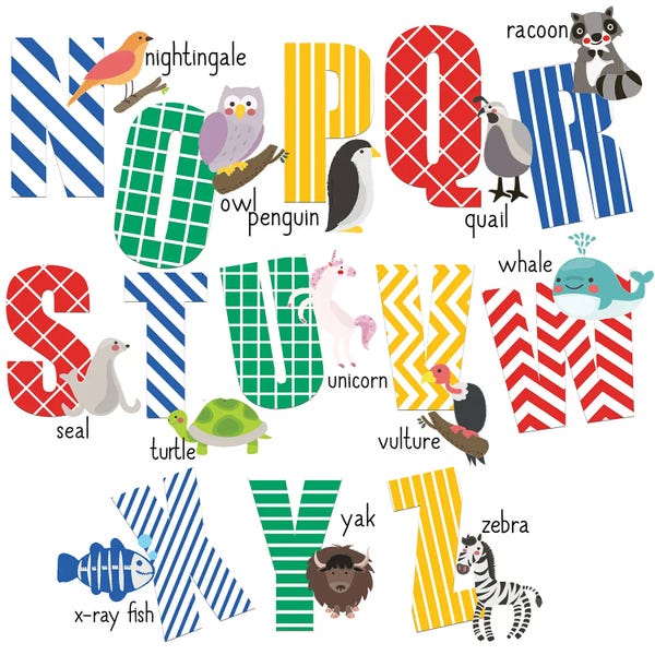 Kids Educational Art: ABCs III by Kimberly Allen