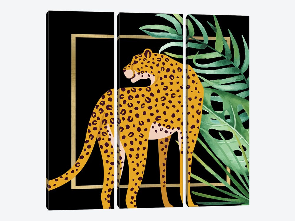 Be Wild Leopard II by Kimberly Allen 3-piece Canvas Wall Art