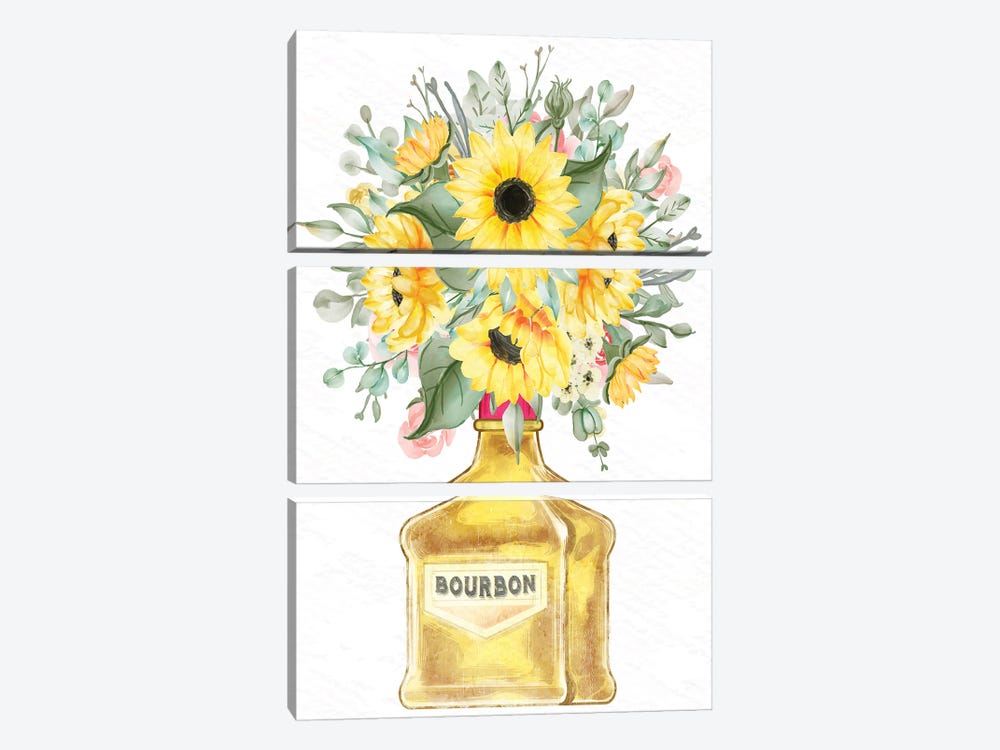 Bourbon Floral by Kimberly Allen 3-piece Canvas Art Print