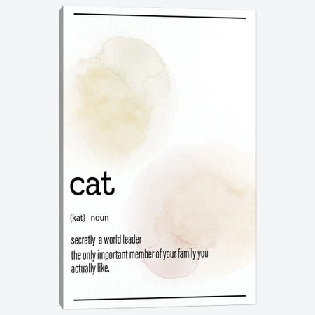 Cat Definition Canvas Print #KAL1283} by Kimberly Allen Canvas Art