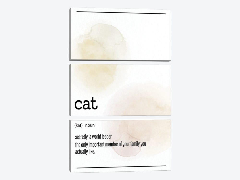 Cat Definition by Kimberly Allen 3-piece Canvas Print