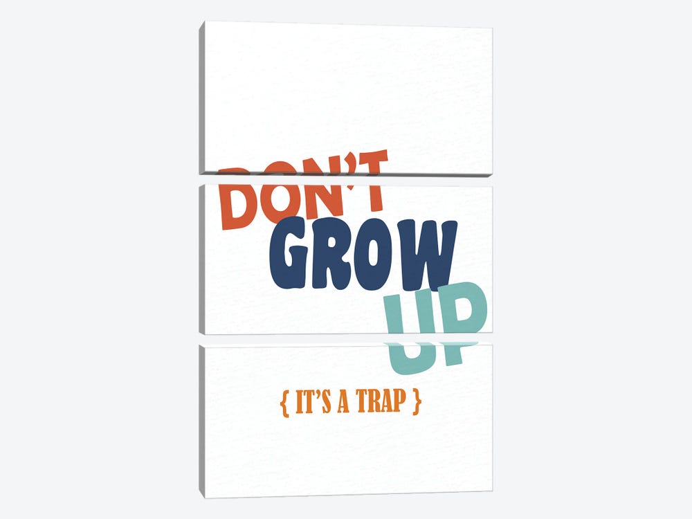Dont Grow Up II by Kimberly Allen 3-piece Canvas Art