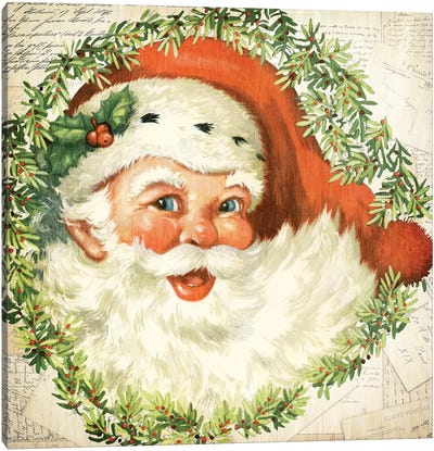 Letters To Santa Canvas Art Print - Vintage Christmas Décor