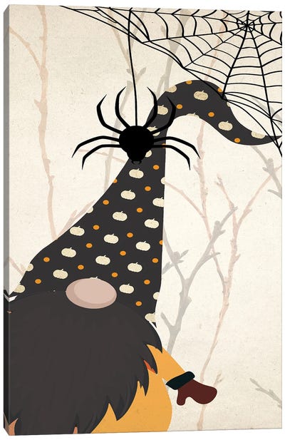 Halloween Gnomes IV Canvas Art Print - Spiders