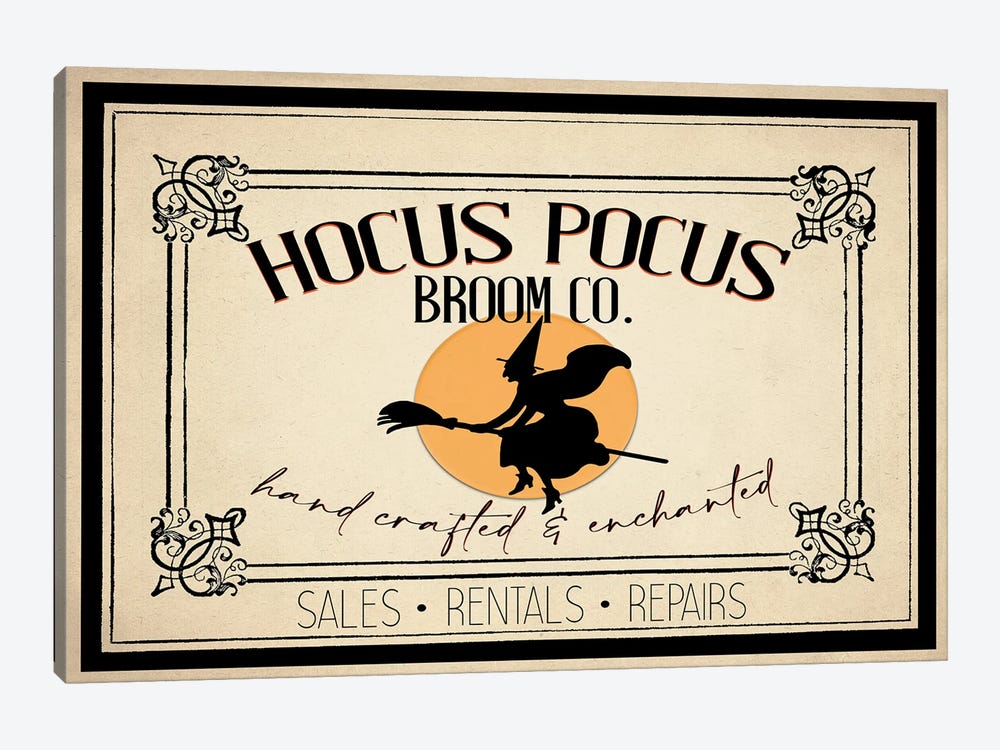 Hocus Pocus Broom CO by Kimberly Allen 1-piece Canvas Artwork