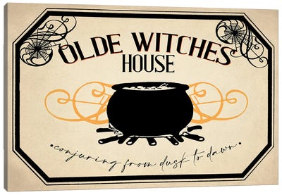 Olde Witches House Canvas Art Print - Spiders