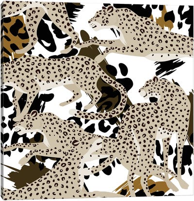 On The Hunt III Canvas Art Print - Leopard Art