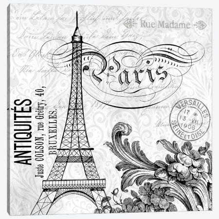 Paris Vintage I Canvas Print #KAL1334} by Kimberly Allen Art Print