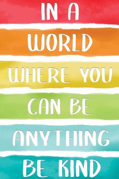 Kids Inspirational Art: Rainbow Brave VI by Kimberly Allen