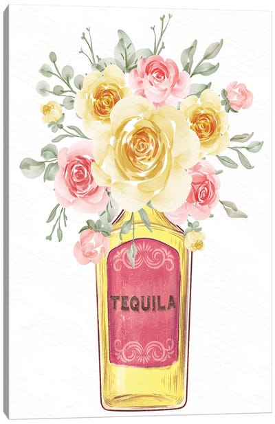 Tequila Floral Canvas Art Print - Kimberly Allen