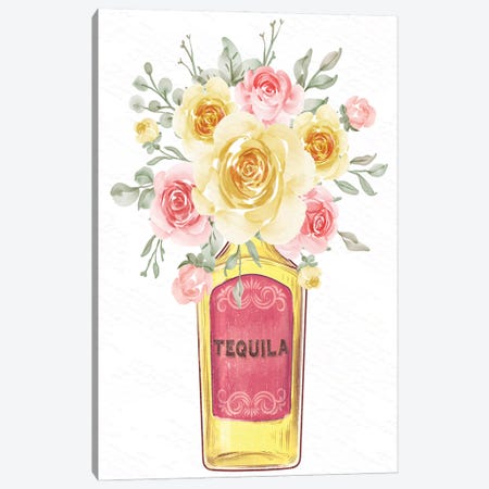 Tequila Floral Canvas Print #KAL1355} by Kimberly Allen Art Print