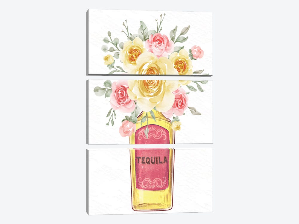 Tequila Floral 3-piece Canvas Print