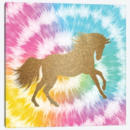 Tie Dye Unicorn I Canvas Print #KAL1356} by Kimberly Allen Art Print