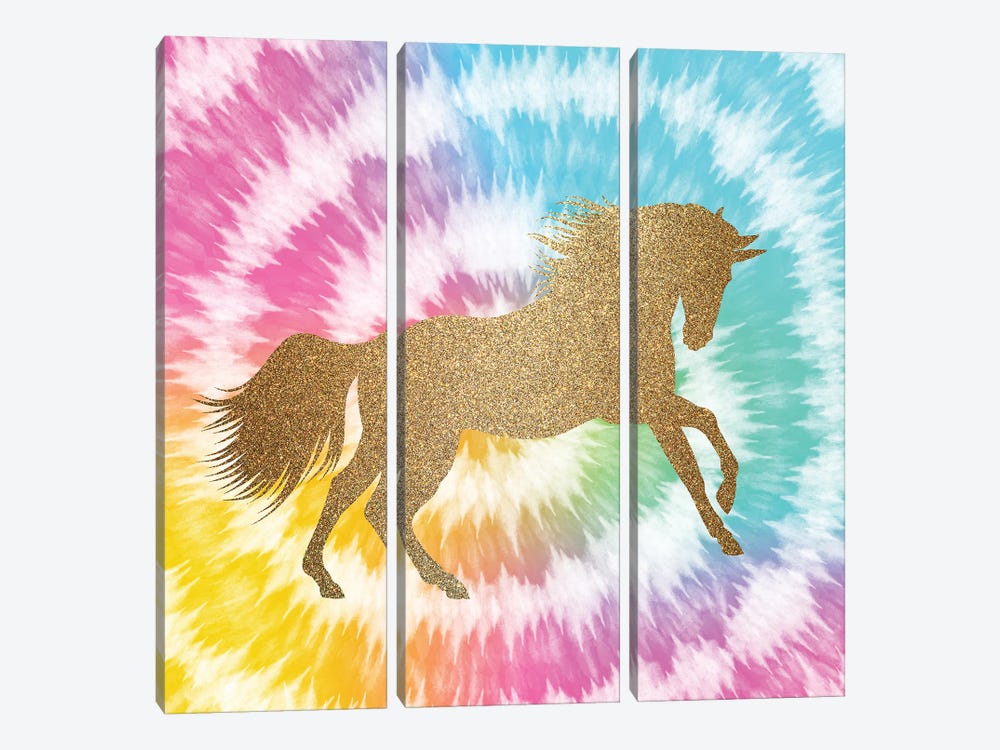 Tie Dye Unicorn I by Kimberly Allen 3-piece Canvas Artwork