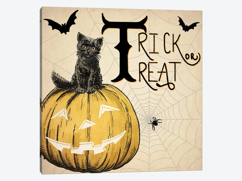 Trick Or Treat Cat by Kimberly Allen 1-piece Canvas Print