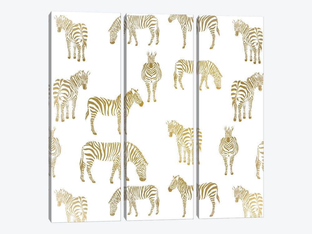 Zebra Zebra by Kimberly Allen 3-piece Art Print