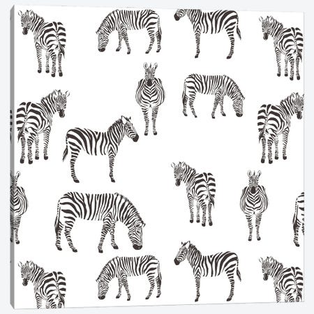 Zebra Zebra V2 Canvas Print #KAL1374} by Kimberly Allen Art Print