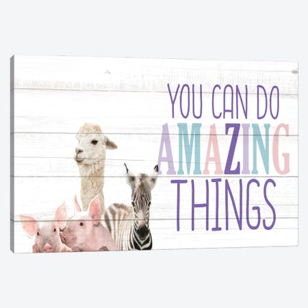 Amazing Things Animals Canvas Print #KAL1381} by Kimberly Allen Art Print