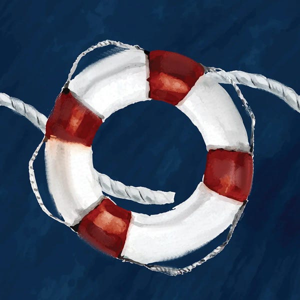 Kids Nautical Art: Anchored II by Kimberly Allen
