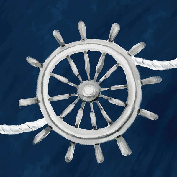 Kids Nautical Art: Anchored III by Kimberly Allen