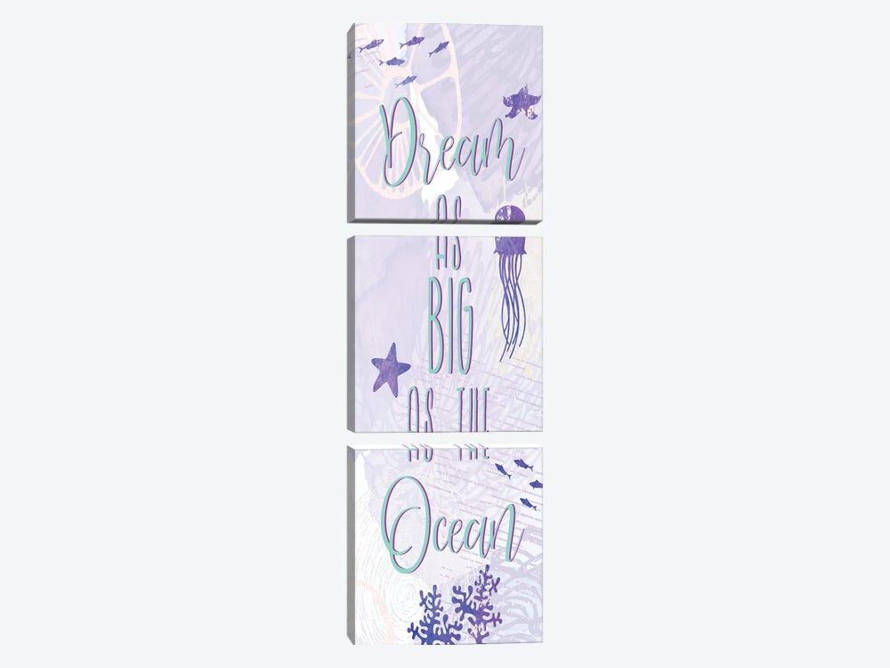 As Big As The Ocean I by Kimberly Allen 3-piece Canvas Wall Art