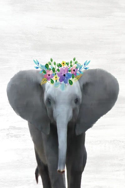 Baby Elephant by Kimberly Allen framed wall art