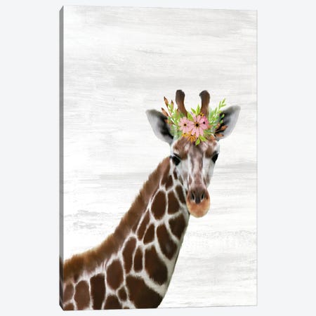 Baby Giraffe Canvas Print #KAL1391} by Kimberly Allen Canvas Wall Art