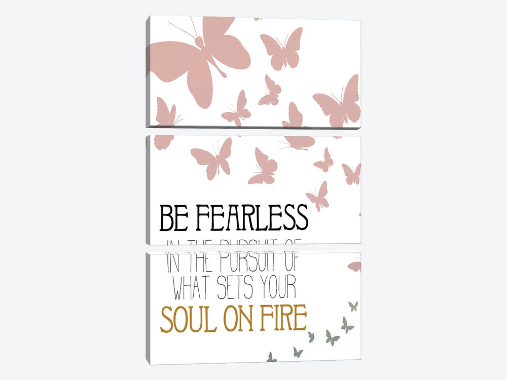 Be Fearless by Kimberly Allen 3-piece Canvas Print