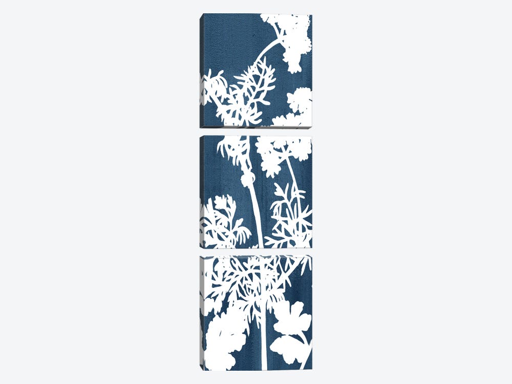 Botanical Panel Blues II by Kimberly Allen 3-piece Art Print