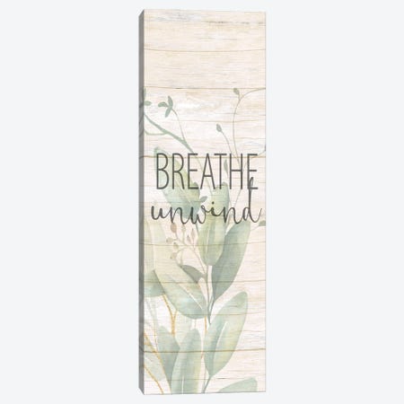 Breathe Unwind Panel Canvas Print #KAL1412} by Kimberly Allen Art Print
