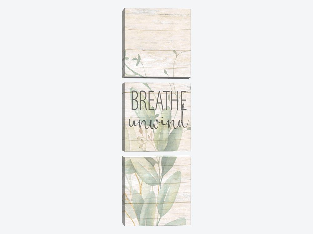 Breathe Unwind Panel by Kimberly Allen 3-piece Canvas Print