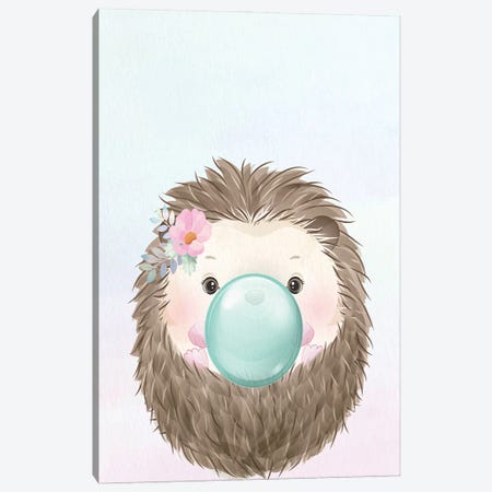 Bubblegum Hedgehog II Canvas Print #KAL1415} by Kimberly Allen Canvas Wall Art