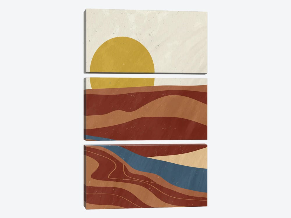 Desert Sun I 3-piece Canvas Artwork