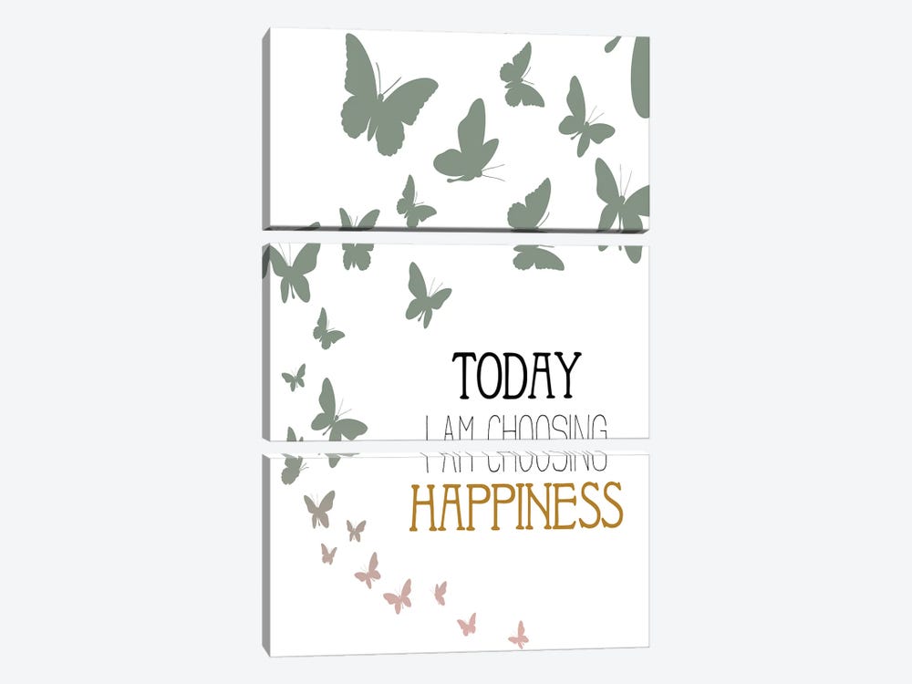 Happiness by Kimberly Allen 3-piece Canvas Print