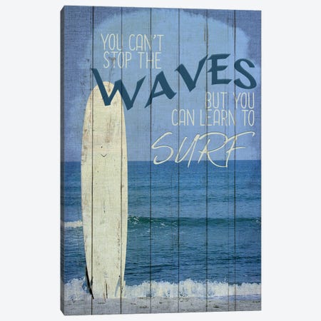 Learn To Surf Canvas Print #KAL1478} by Kimberly Allen Canvas Print