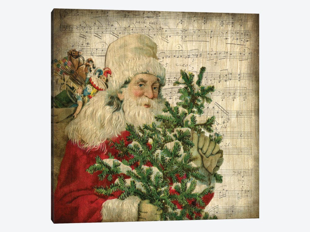Vintage Santa II by Kimberly Allen 1-piece Art Print