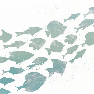 Swimming I by Kimberly Allen framed wall art