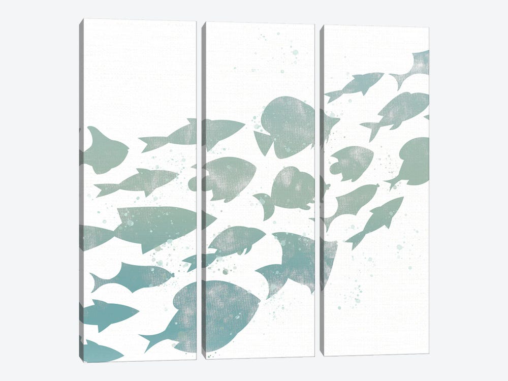 Swimming I by Kimberly Allen 3-piece Canvas Art Print