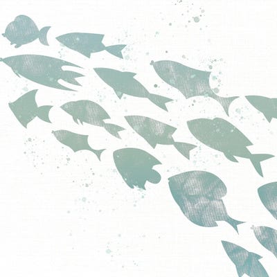 Swimming II by Kimberly Allen framed wall art